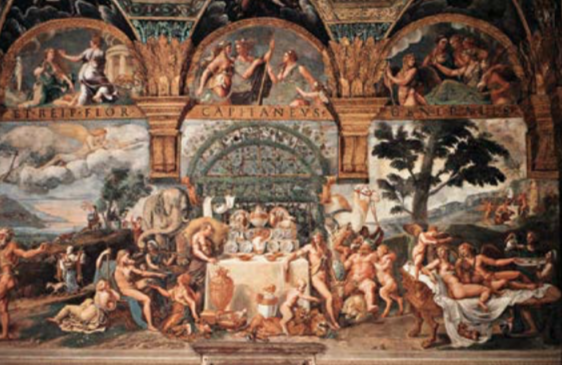 Sala di Amore e Psiche: parete del banchetto - Palazzo Te (Mantova)